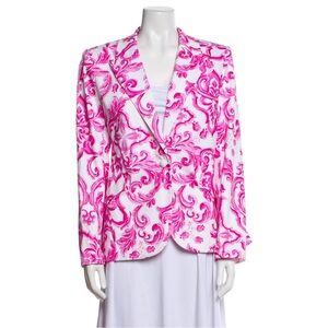 L'AGENCE Vibrant Pink and White Blazer